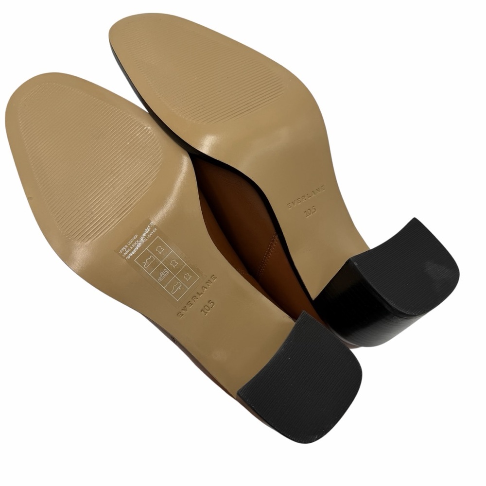NEW Everlane Saddle Brown The Outlaw Mule Slide Heel in Size 10.5 - Picture 9 of 13
